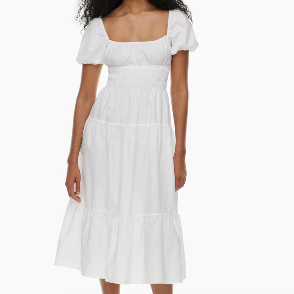 NWT Aritzia Allegoria Poplin Dress - White